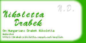 nikoletta drabek business card